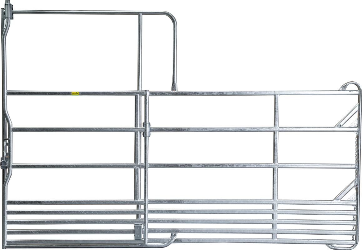 Veiligheidspaneel voor paarden met schuifpoort 3,60 m, hoogte 2,50 m (1 middel steun)