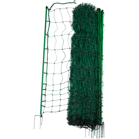 Poultry Netting, green, height 112 cm, with double spike, 50 m
