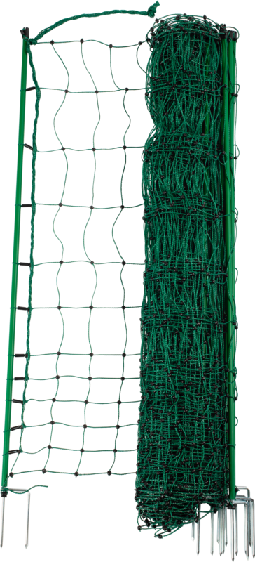 Poultry Netting, non-electrified, green height 112 cm, with double spike, 25 m