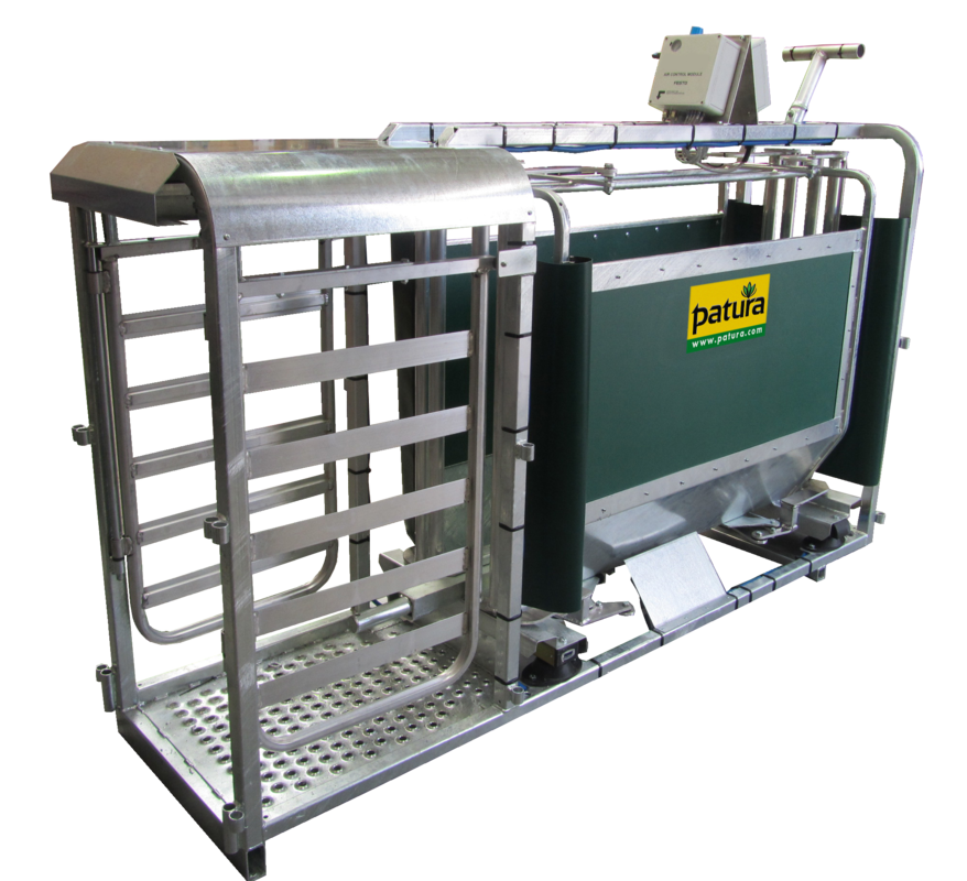 Cage automatique de pesage et de tri, tridirectionnelle, à air comprimé
