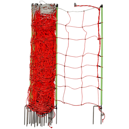 Tornado XL Electric Fence Netting with ground conductor 90 cm, double spike, 50 m