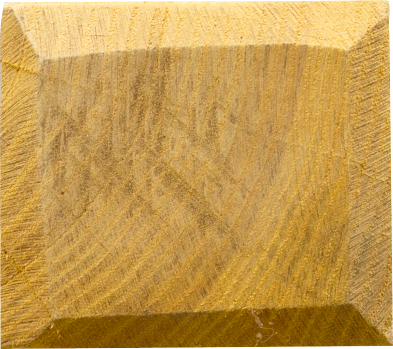 Robinienpfahl, vierkant, 1500x60x60 mm gesägt, gefast, 4-fach gespitzt, sägerau
