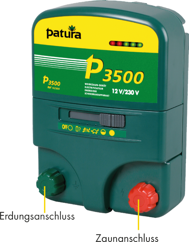 P3500, Electrificateur multifonction sur secteur 230 V et batterie 12V