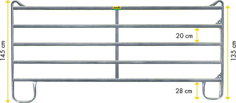 Panel-5,  2,40 m, h = 1,45 m, (sans entretoise)