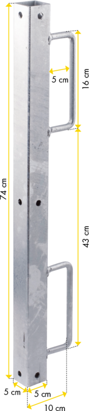 Riegelhalter für Tore LV4 und LV5, doppelt, vz