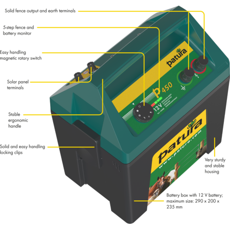 MaxiBox P450, energiser for 12 V battery