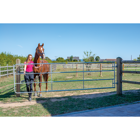 Porte de prairie pour chevaux extensible 4 tubes, 1,10 m, extension 2,00 - 3,00 m visserie comprise