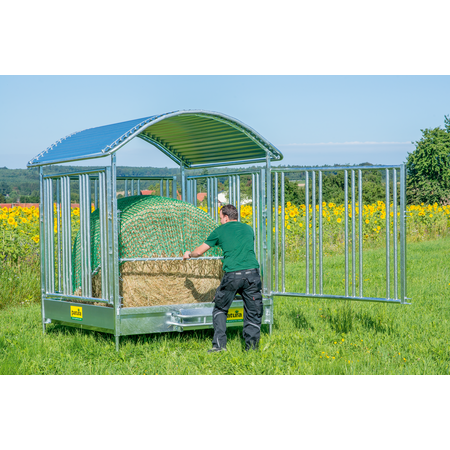 Frame for feed saver netting for rectangular feeders