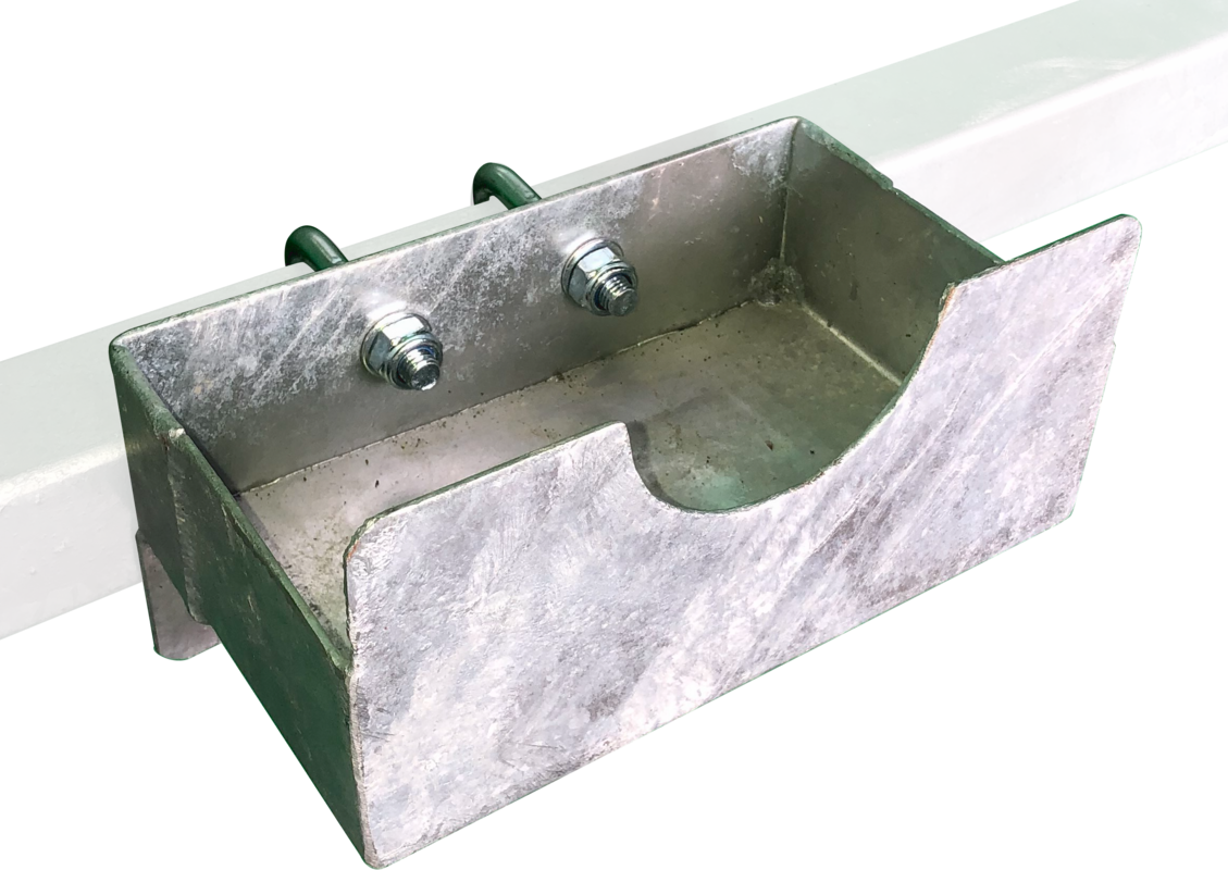 Angle grinder holder with tool tray incl. 2 U-bolts 50 x 50 mm