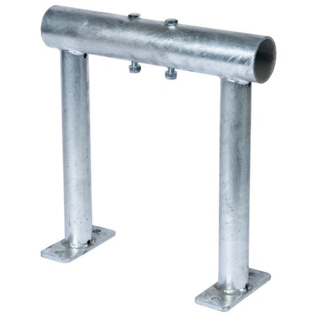 Floor mount bracket for deep bed cubicle 400x420 mm, with 2 clamp screws