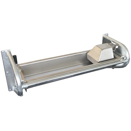 Flat Tip-Over Trough 1.0 m, 35 l, wall mounting, trough and consoles made of stainless steel