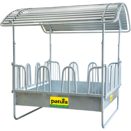 Compact Rectangular Feeder with Safety Tombstone Feed Front, 12 feed spaces