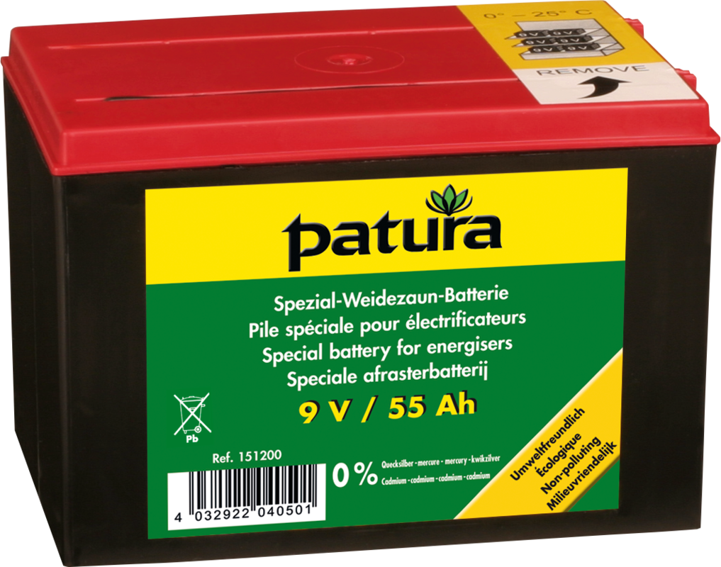 Spezial Weidezaun-Batterie 9 V / 55 Ah