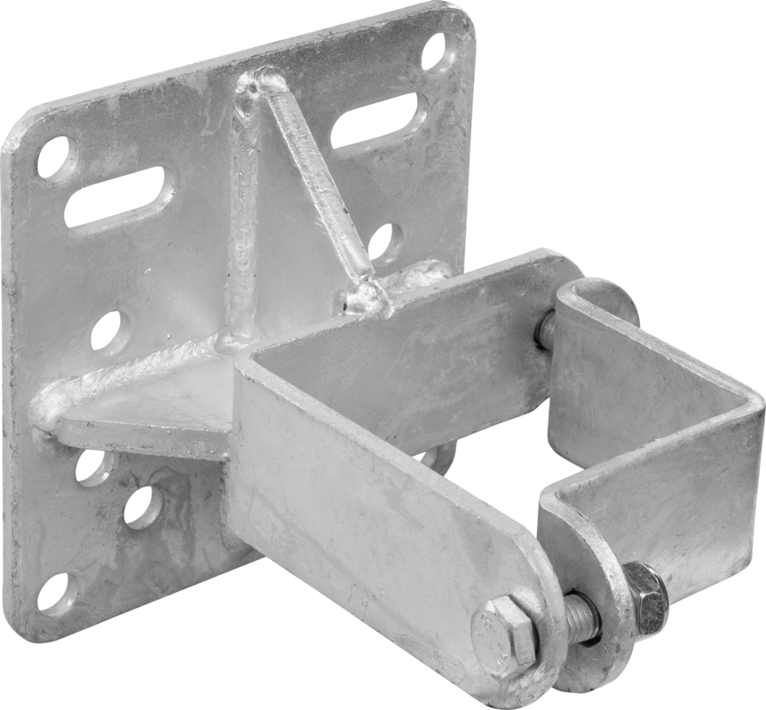 Clamp, square 90 mm, fastener for drinking bowls