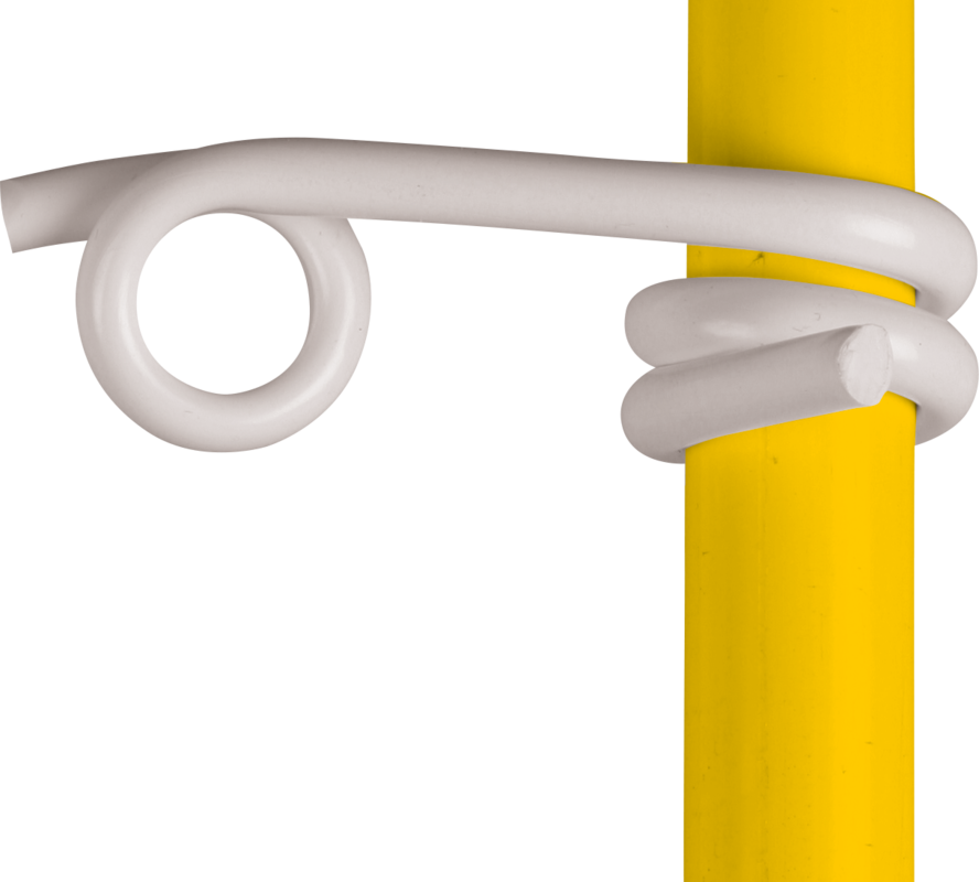 Kunststofoog wit, voor kunststofdraad en cord voor palen d=10mm (25 stuks/pak)