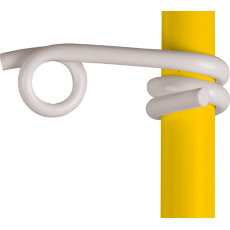 Isolateur queue de cochon blanc pour électro-plastique et corde, les 25 pour piquets d=10 mm