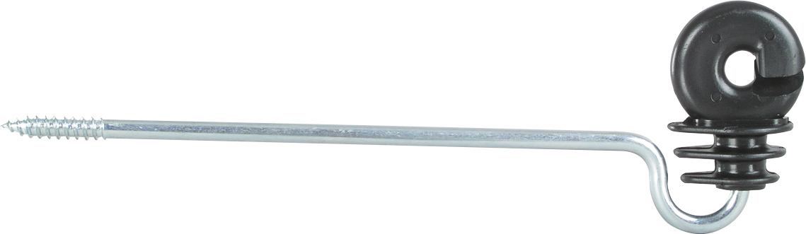 Ringisolator mit langem Schaft, Schaftlänge 20cm Holzgewinde (10 Stück / Pack)