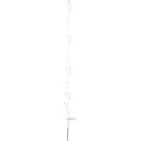 Piquet en plastique TourneFix blanc, 1,05 m avec 8 passefils, les 10