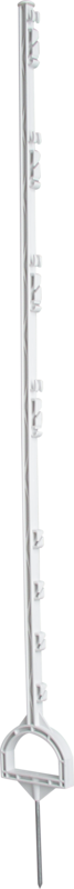 Stijgbeugelpaal 1,55m, wit met Stijbeugelintrap (10 stuks / pak)