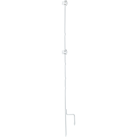 DraaiFix veerstaal paal, 1,13 m met 2 Isolatoren (10 stuk/pak)