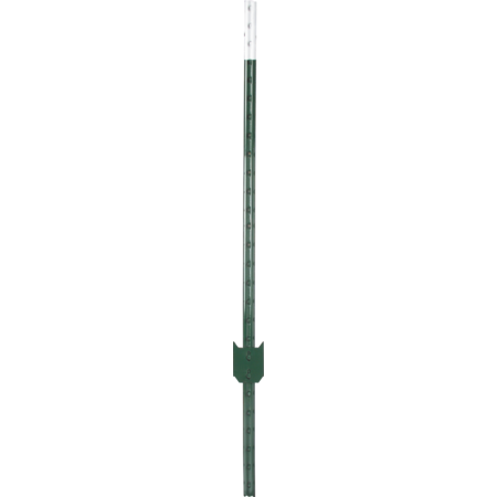 Piquet en T, acier laqué vert, 1,52 m (cloture 1,12 m)
