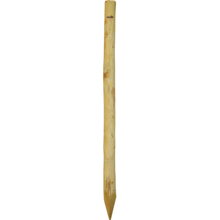 Robinia paal, rond, 2000 mm, d=10-12 cm afgekant, 4-vlak punt, ontschorst