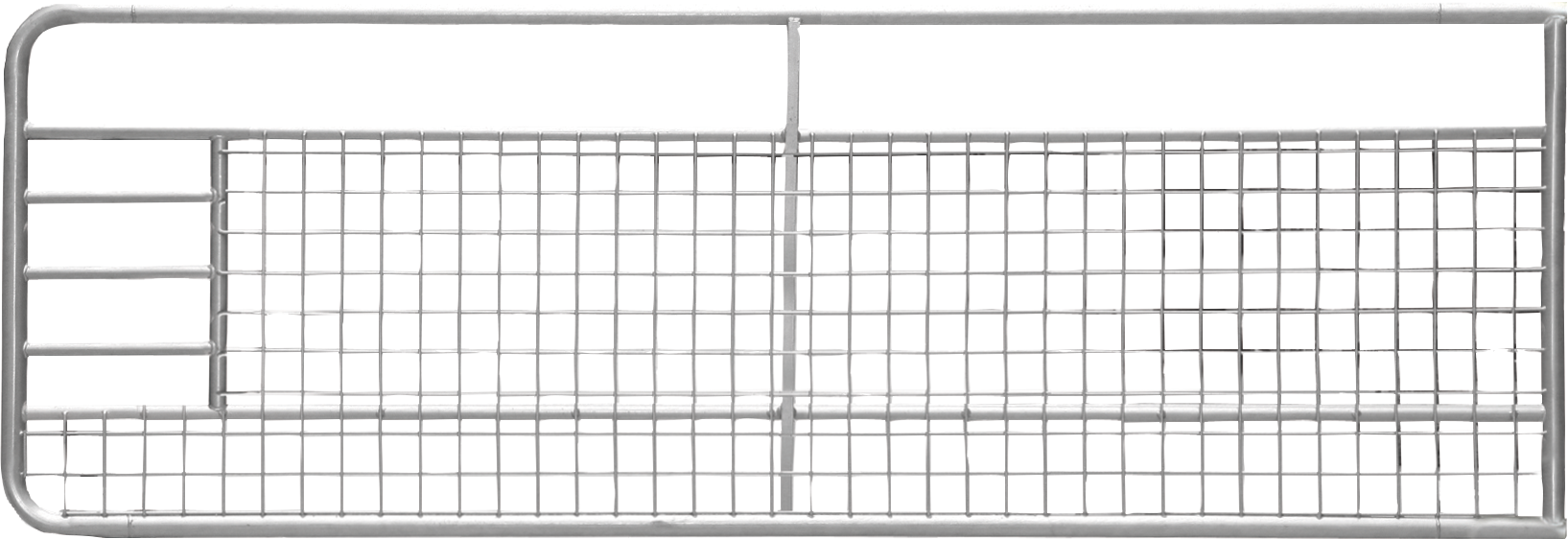 Pasture Gate 3.0 m, with wire mesh, galvanised, incl. mounting kit