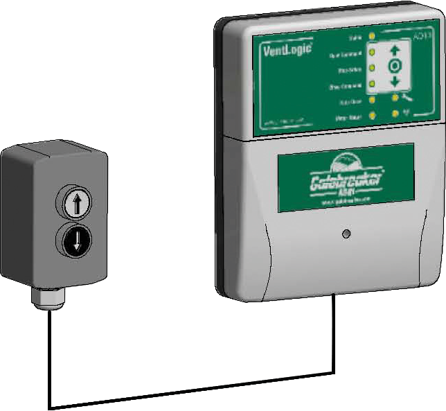 Elektro-Antrieb Comfort, Steuerbox, 2. Schalter und Notbetrieb, 435 Watt für Agrartor Mod. 2018