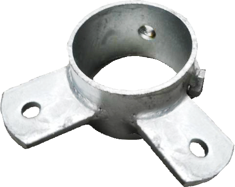 Ring Clamp, 2 fasteners, angled, galv.