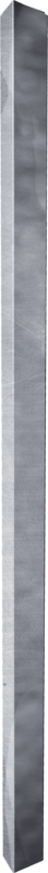 Poteau inox carré 90 mm, L= 2,13 m