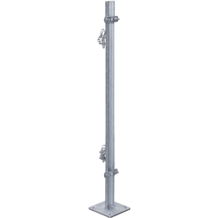 Poteau L=1,35 m, sur platine pour montage de cornadis sur panneaux