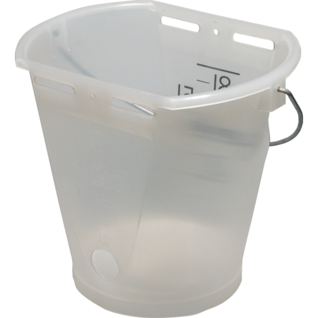 Feeding Bucket 9l, translucent without teat and valve