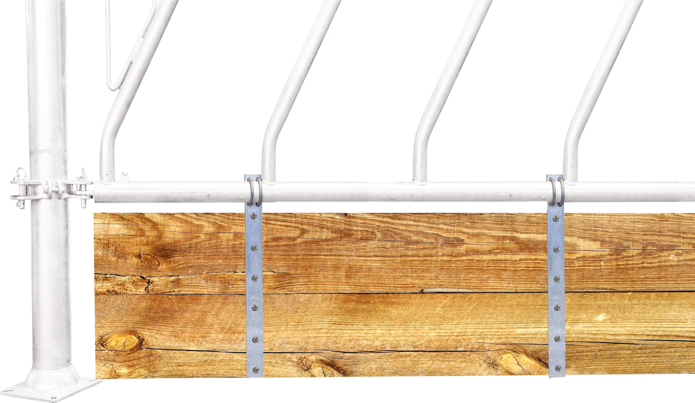 Bevestigingsstrip voor houten planken voor 1 1/4 buis (42,4 mm)