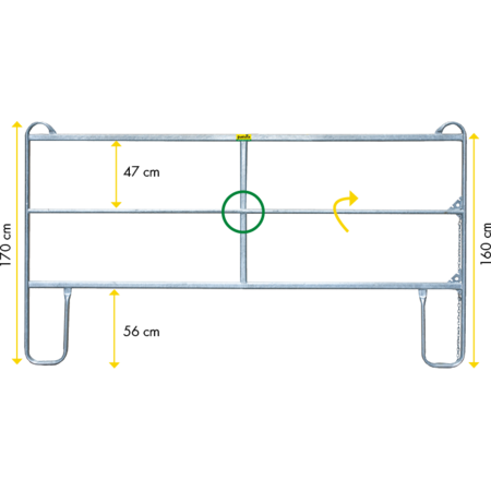 Panel-3, Länge 3,60 m, H= 1,70 m