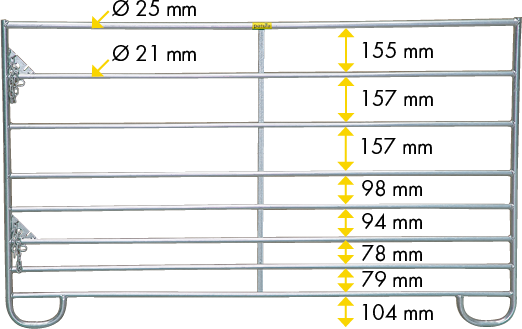 Mini-Panel 1,37 m, H= 1,10 m, vz