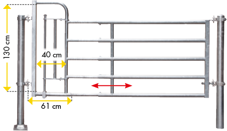 Abtrennung R5 (1/2) Personenschlupf Montagelänge 1,75 - 2,50 m